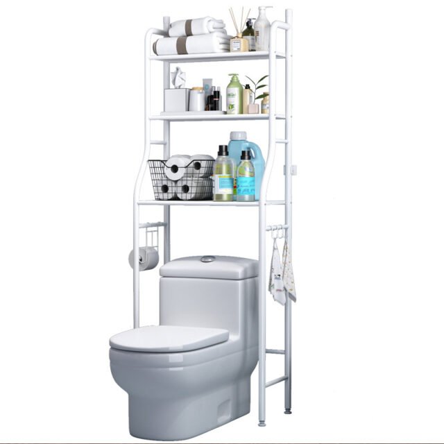 3-Tier Space-Saving Over The Toilet Shelf Kenya | Metal Bathroom Organizer